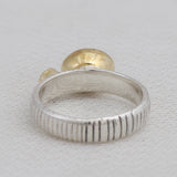 Natural Rainbow Moonstone Silver Ring