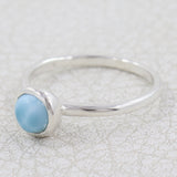 Larimar Silver Rings