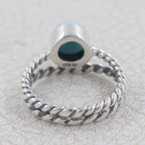 Natural Larimar 925 Sterling Silver Ring