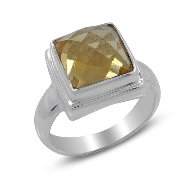 925 Sterling Silver Citrine Ring