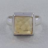 925 Sterling Silver Citrine Ring