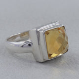 925 Sterling Silver Citrine Ring