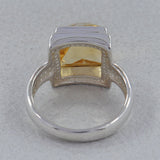 925 Sterling Silver Citrine Ring