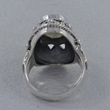 Rainbow Moonstone Silver Ring