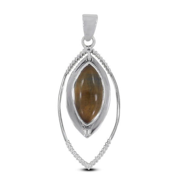 925 Sterling Silver Tiger Eye Pendants