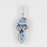 925 Sterling Silver Larimar Pendants