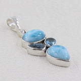 925 Sterling Silver Larimar Pendants