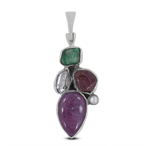 925 Sterling Silver Ruby Pendant