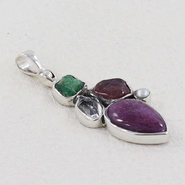 925 Sterling Silver Ruby Pendant