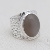925 Sterling Silver Rainbow Moonstone Rings