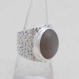 925 Sterling Silver Rainbow Moonstone Rings