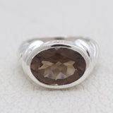 925 Sterling Silver Blue Topaz Ring