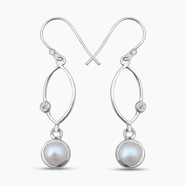 Pearl Silver Earrings