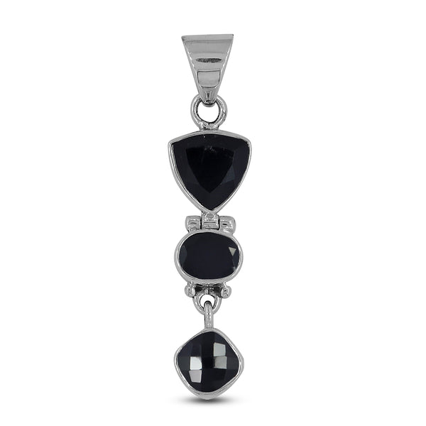 925 Sterling Silver Black Onyx Pendant