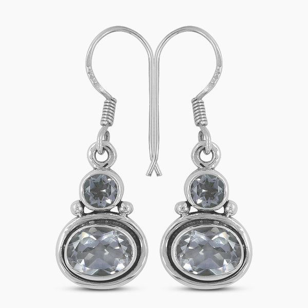 Crystal Silver Earrings
