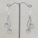 925 Sterling Silver Blue Topaz Earrings