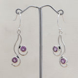 925 Sterling Silver Blue Topaz Earrings