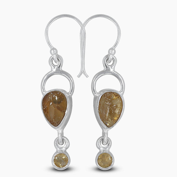 Citrine Silver Earrings