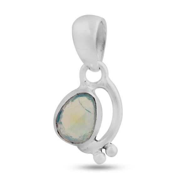 925 Silver Herkimer Quartz Pendant