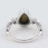 Natural Larimar Silver Designer Rings