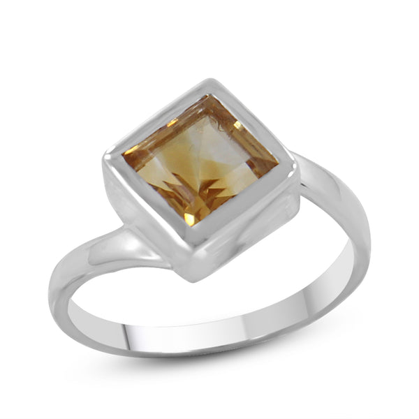 925 Sterling Silver Citrine Ring