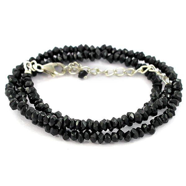 Rondelle Black Onyx Faceted Beads