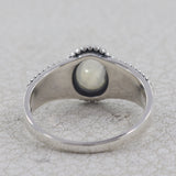 Rainbow Moonstone Silver Rings