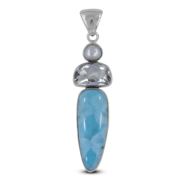 Larimar 925 Silver Pendant
