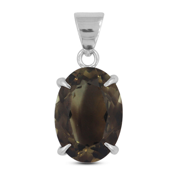 925 Sterling Silver Bio Lemon Quartz Pendant