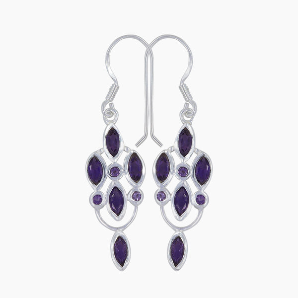 Blue Topaz Silver Earrings
