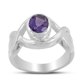 925 Sterling Silver Garnet Ring