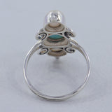 Rainbow Moonstone Silver Ring