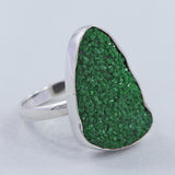 Green Uvarovite Silver Ring