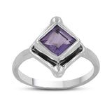925 Sterling Silver Amethyst Ring