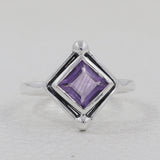 925 Sterling Silver Amethyst Ring