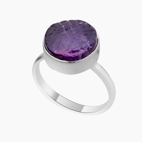 Amethyst Silver Rings