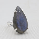 925 Sterling Silver Labradorite Rings