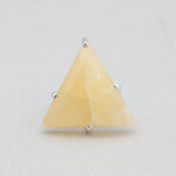 Honey Calcite Silver Rings