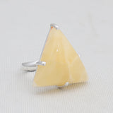 Honey Calcite Silver Rings