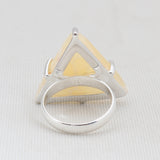 Honey Calcite Silver Rings