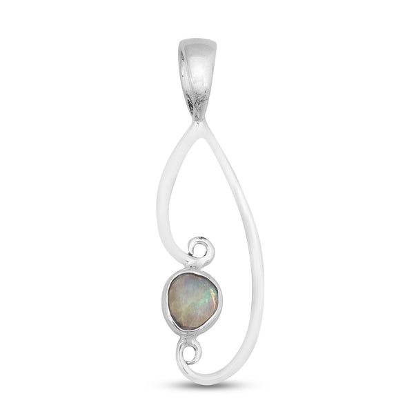 925 Silver Herkimer Quartz Pendant