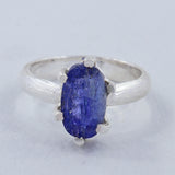 Raw Iolite Silver Ring