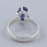 Raw Iolite Silver Ring