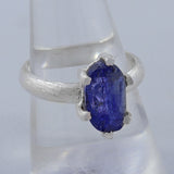 Raw Iolite Silver Ring