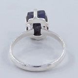 Raw Iolite Silver Ring