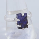 Raw Iolite Silver Ring