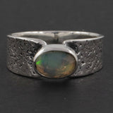 Ethiopian Opal Silver Rings