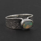 Ethiopian Opal Silver Rings