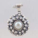 925 Sterling Silver Pendant Set Made with Pearl Gemstone
