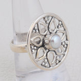 925 Sterling Silver Pendant Set Made with  Pearl Gemstone